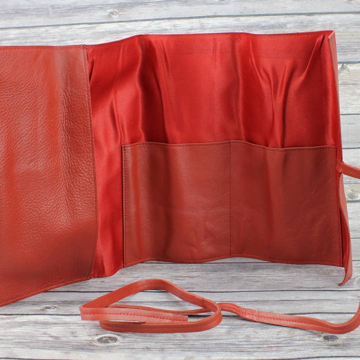 Leather Impressions Inc - Wholesale Cord Holder - Leather Roll up Cord Keeper Wrap Around Tech Case7