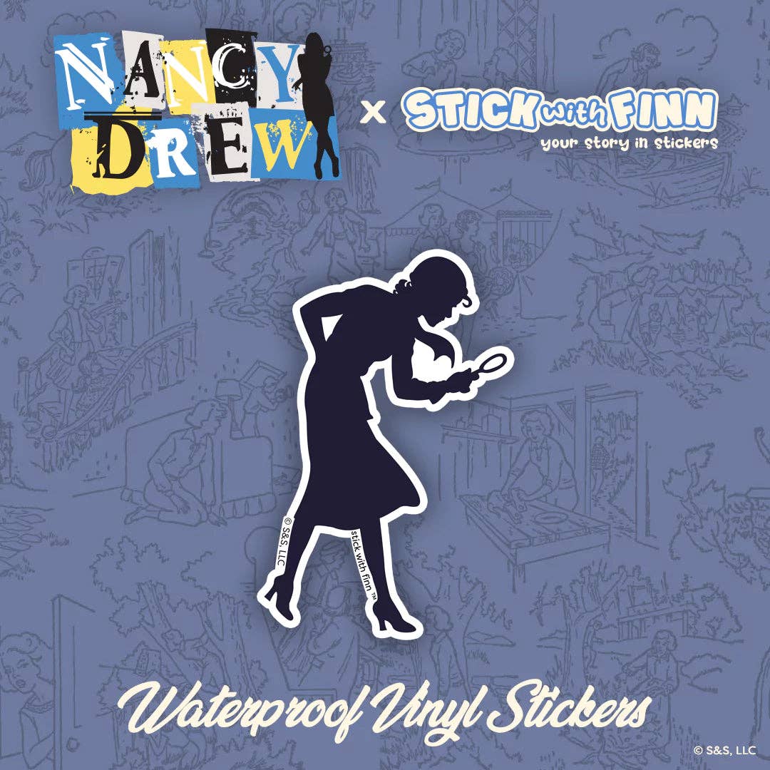 Stick With Finn - Vente Autocollants pour téléphone et ordinateur portable - Autocollant Silhouette Nancy Drew1