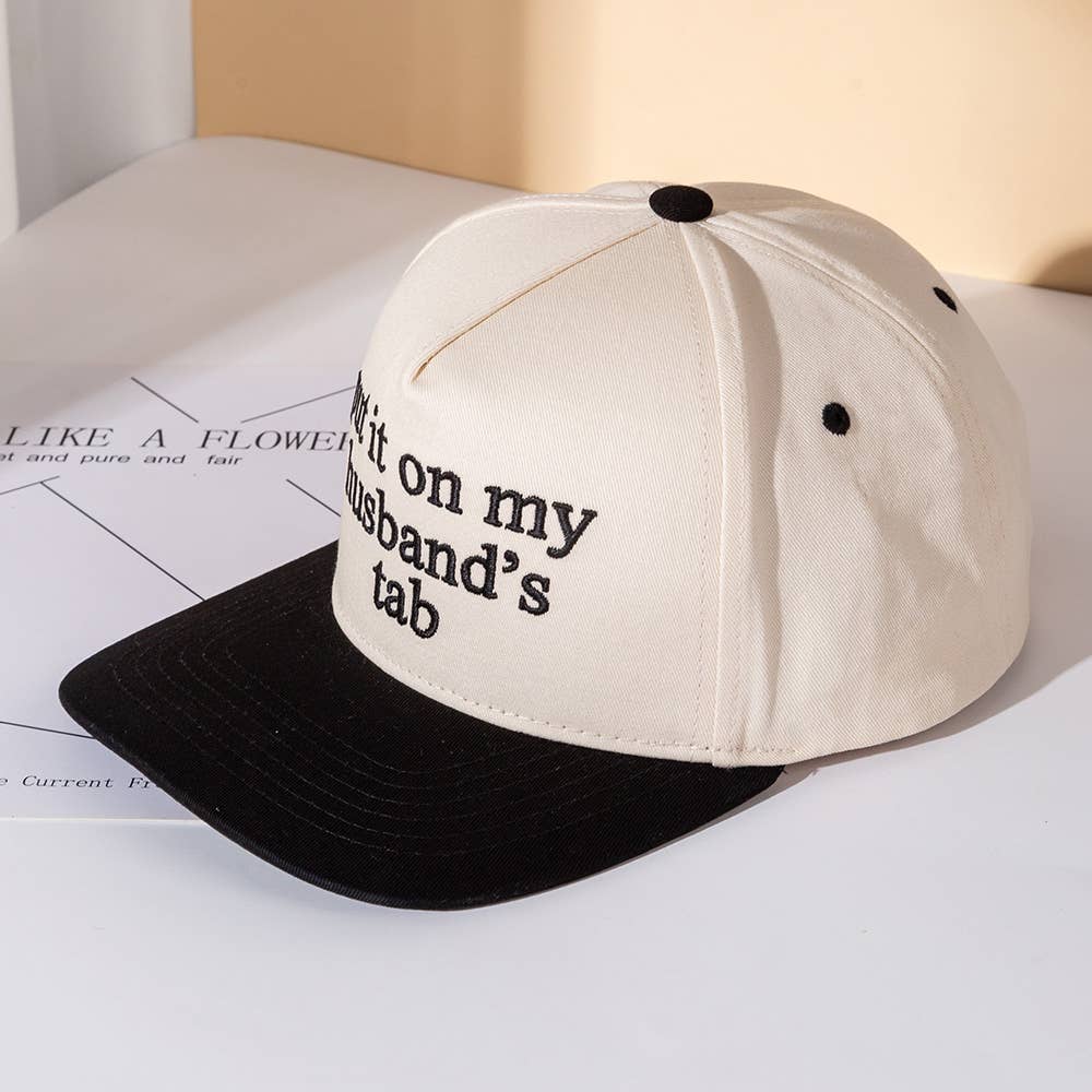 Sensibling Corp. - Vendita all'ingrosso Cappellino da baseball - Donna - Cappellino da baseball ricamato "METTILO SUL CONTO DI MIO MARITO"2