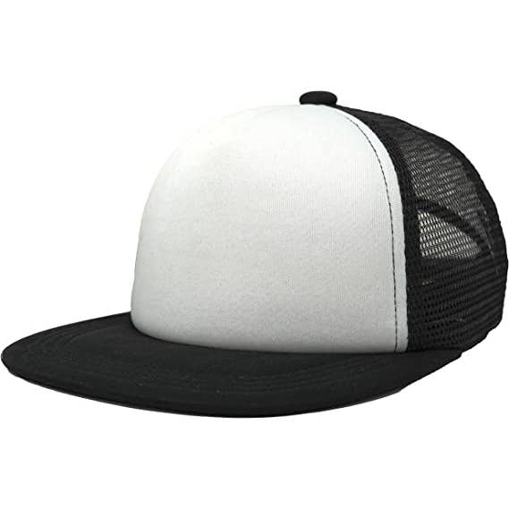 Funky Junque - Vente Chapeau – enfant - Chapeau à bord plat pour enfants/tout-petits/bébés - Noir/blanc