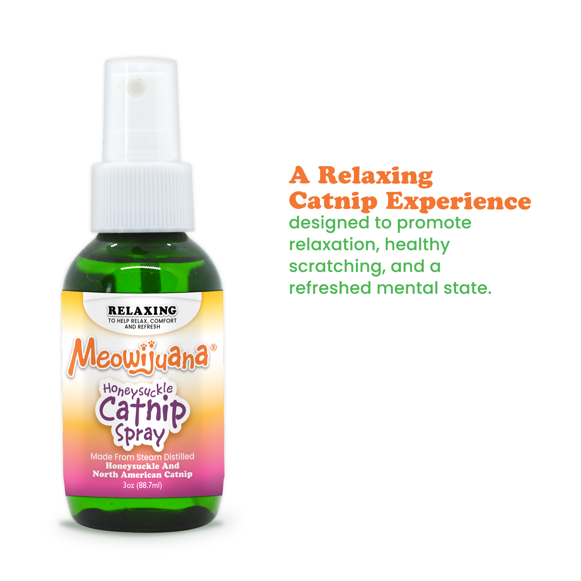 SmarterPaw | Meowijuana & Doggijuana - Wholesale Catnip - Meowijuana® 3 Ounce Catnip & Honeysuckle Spray2