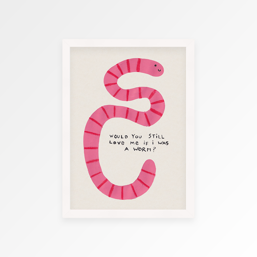 Proper Good – wholesale Art print – Pillow Talk Worm Hand Painted Art Print4