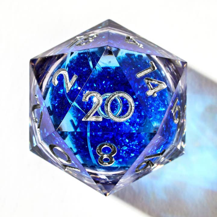 Set de 7 dés à noyau liquide Stormy Seas pour la vente par Dispel Dice