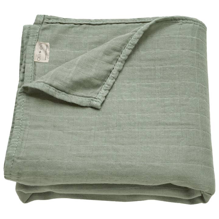 Ali+Oli – Swaddle - Bebé por atacado – Manta de Musselina de Bambu (Maçã)