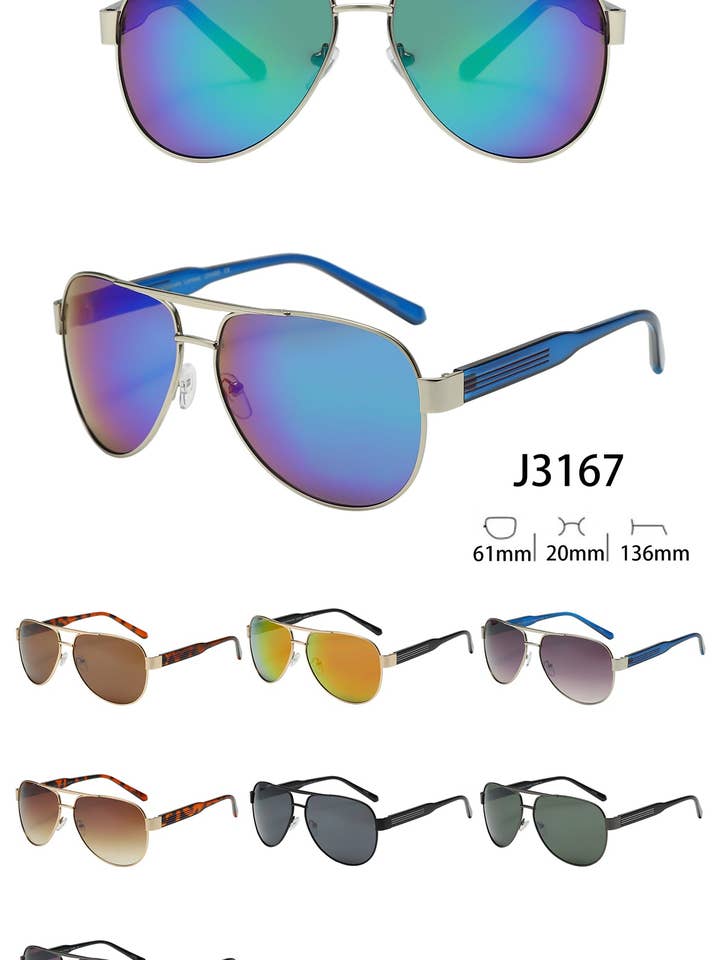 J3167, Classic Timeless Aviator Glasses for wholesale by Prime Opticals