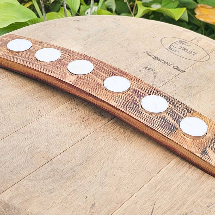 Barrel Builds - Wholesale Candle Holder - Wine Barrel Stave Tea Light Candle Holder | Farmhouse Decor
