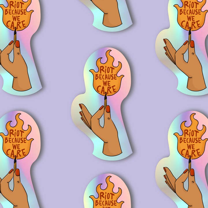 Illustramyy - Wholesale Sticker - Sticker "Riot Because We Care"1
