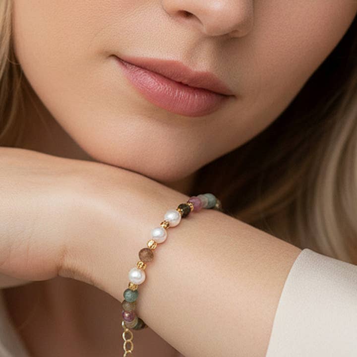 Multicolored Tourmaline Bracelets Faceted Beads between 3 & for wholesale by Artisans de Madagascar