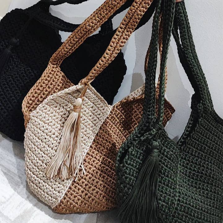 CHQEL - Wholesale Clutch Bag - Women's - CHQEL Polyester Macrame Shoulder Bag Handmade Crochet Bag1