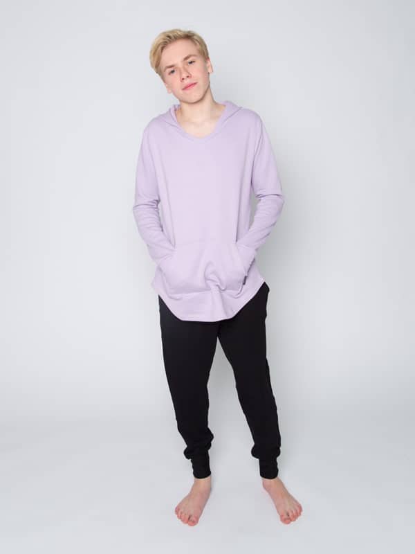 365 French Terry Hoodie, Lavender for wholesale by Sugar And Bruno