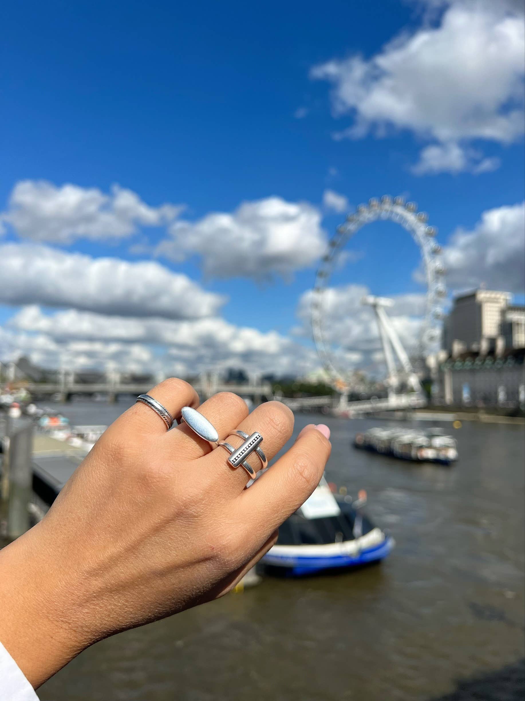 Christina Christi - Wholesale Band/Stacked Ring - Stackable Silver Rings, Handmade Rings Women, Silver Bands2