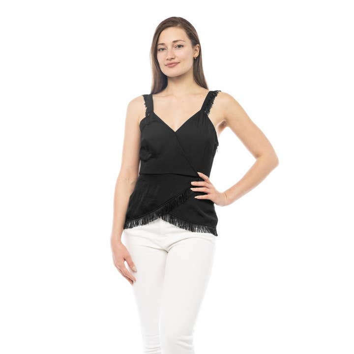 Frynse Satin Top for engroshandel hos Naked Zebra Rack