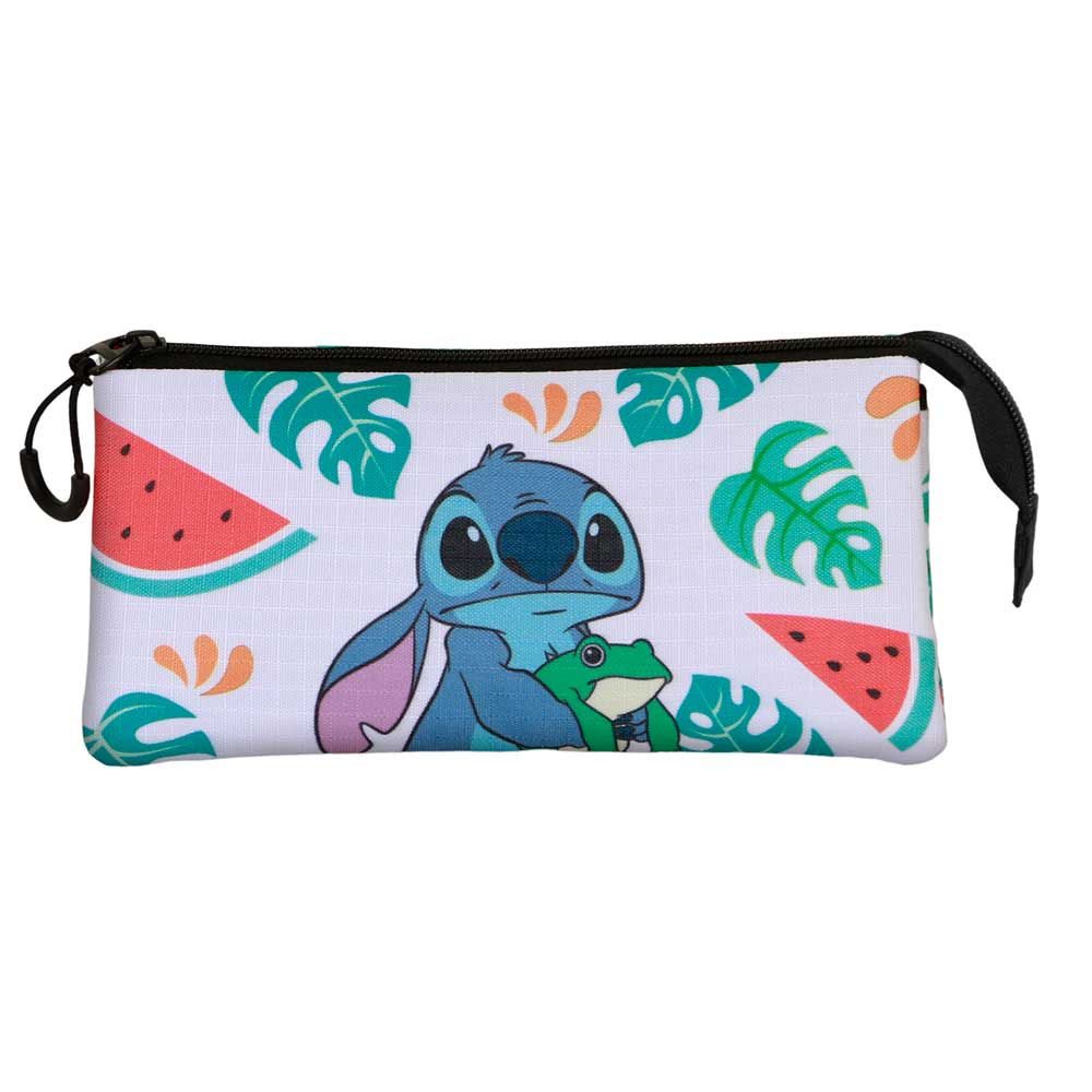 KARACTERMANIA – wholesale Pencil case/pouch – Disney Lilo and Stitch Frog-Triple Pencil Case1