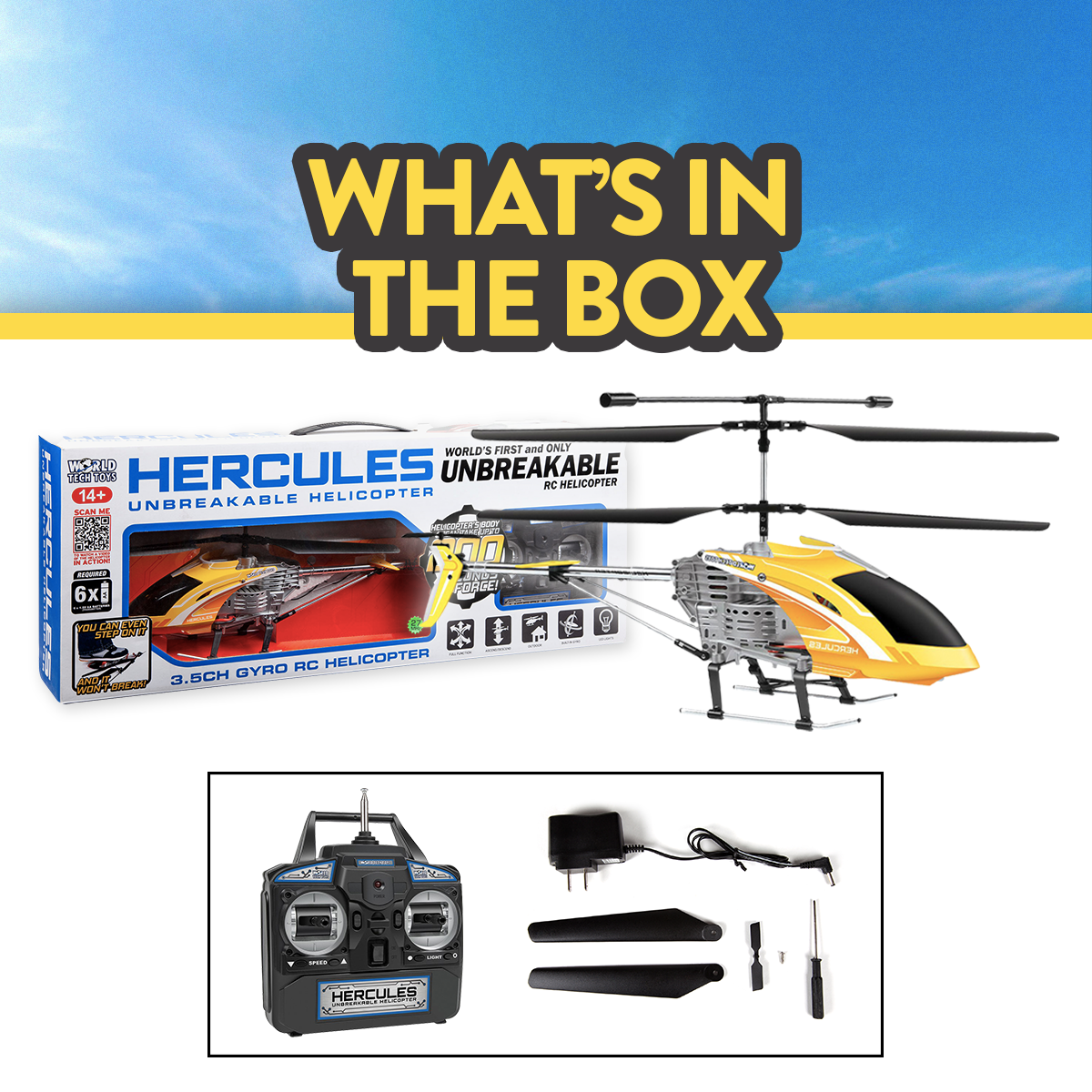 World Tech Toys - Wholesale Electronic Toy - Kids & Baby - 3.5CH Hercules Remote Control UNBREAKABLE Gyro Helicopter4