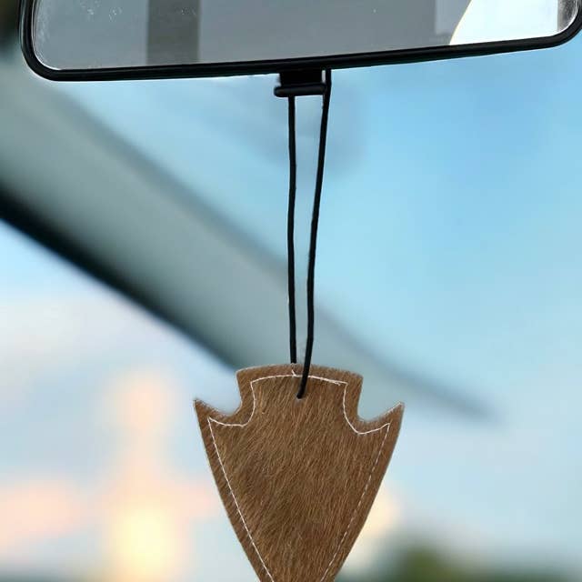 reSCENTit ~ Red Dirt Leather - Wholesale Car Freshener - Unisex - 2P-HAIR ON HIDE reSCENTable CHARMS 2