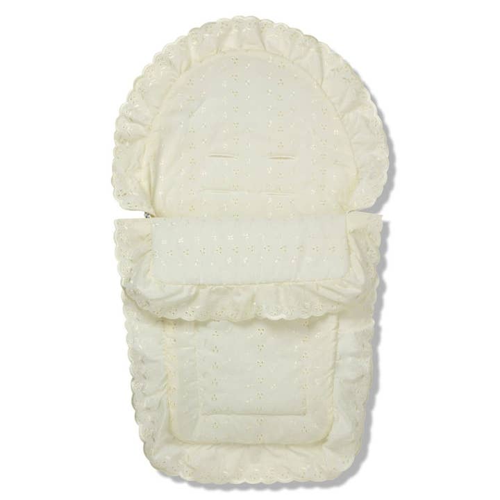 For Your Little One – wholesale Car seat cover – Kids & baby – Broderie Anglaise Car Seat Footmuff / Cosy Toes Compatible with ABC Design