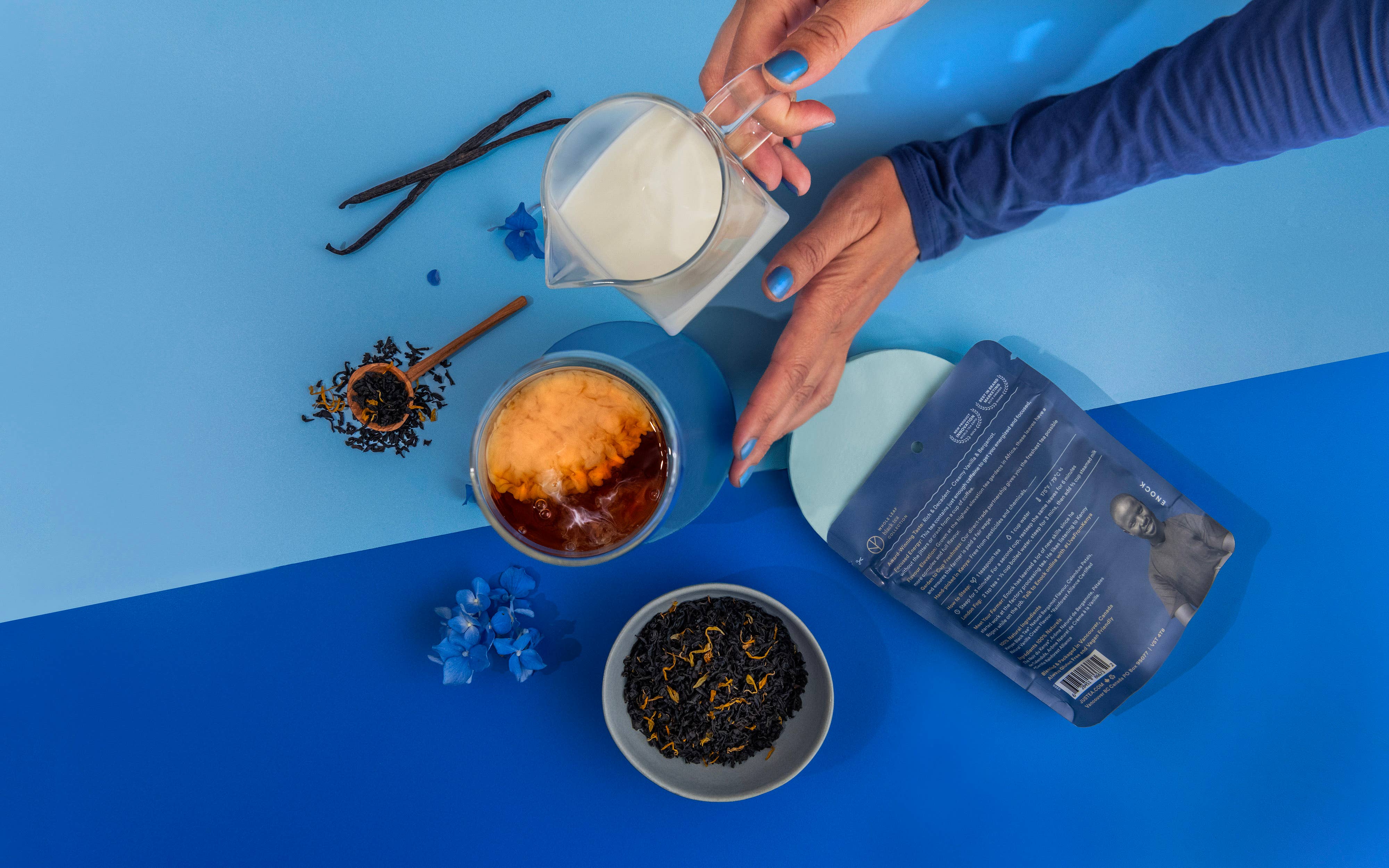 JusTea - Wholesale Loose Tea - Cream Earl Grey Stand-up Pouch - Fair-Trade, Black Tea6