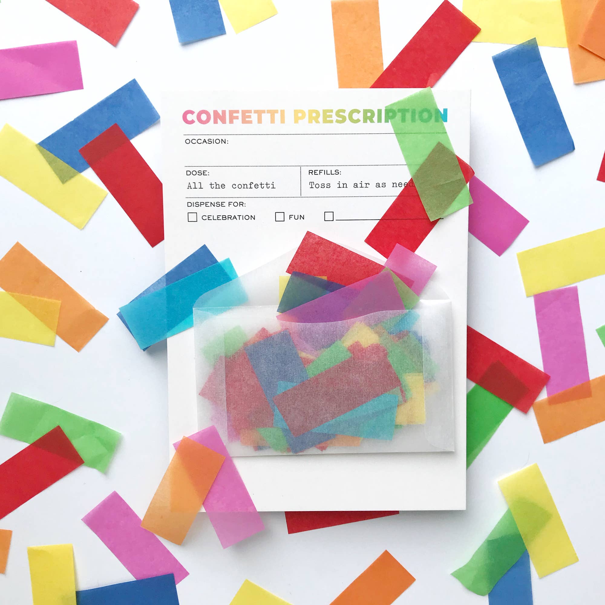 Praxis Design Studio - Wholesale Confetti - Confetti Card - Confetti Prescription Card2