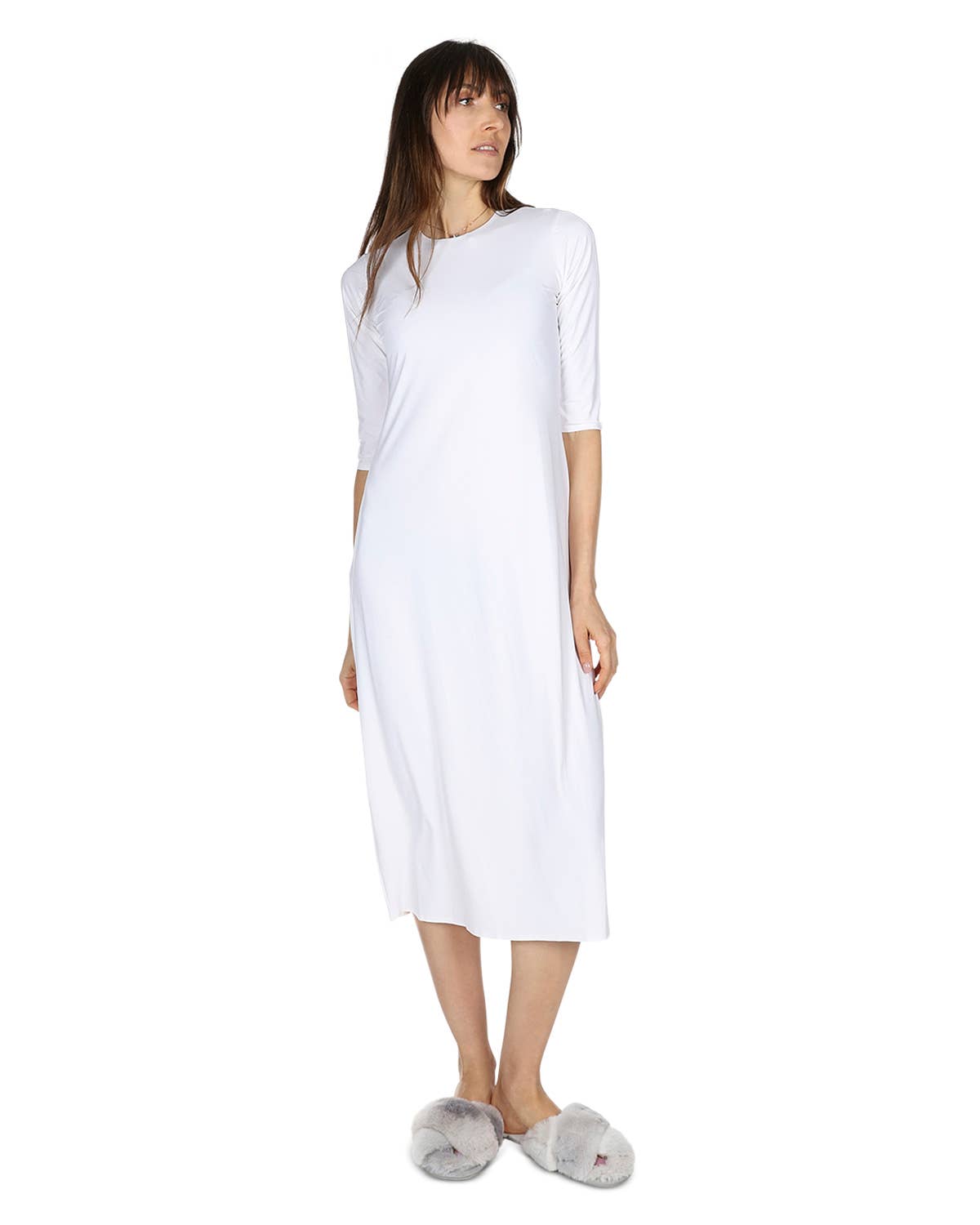 Infinity Classics International Inc. - Wholesale Dress - Women's - Women's Bonded 3/4 Sleeve Slip Dress6