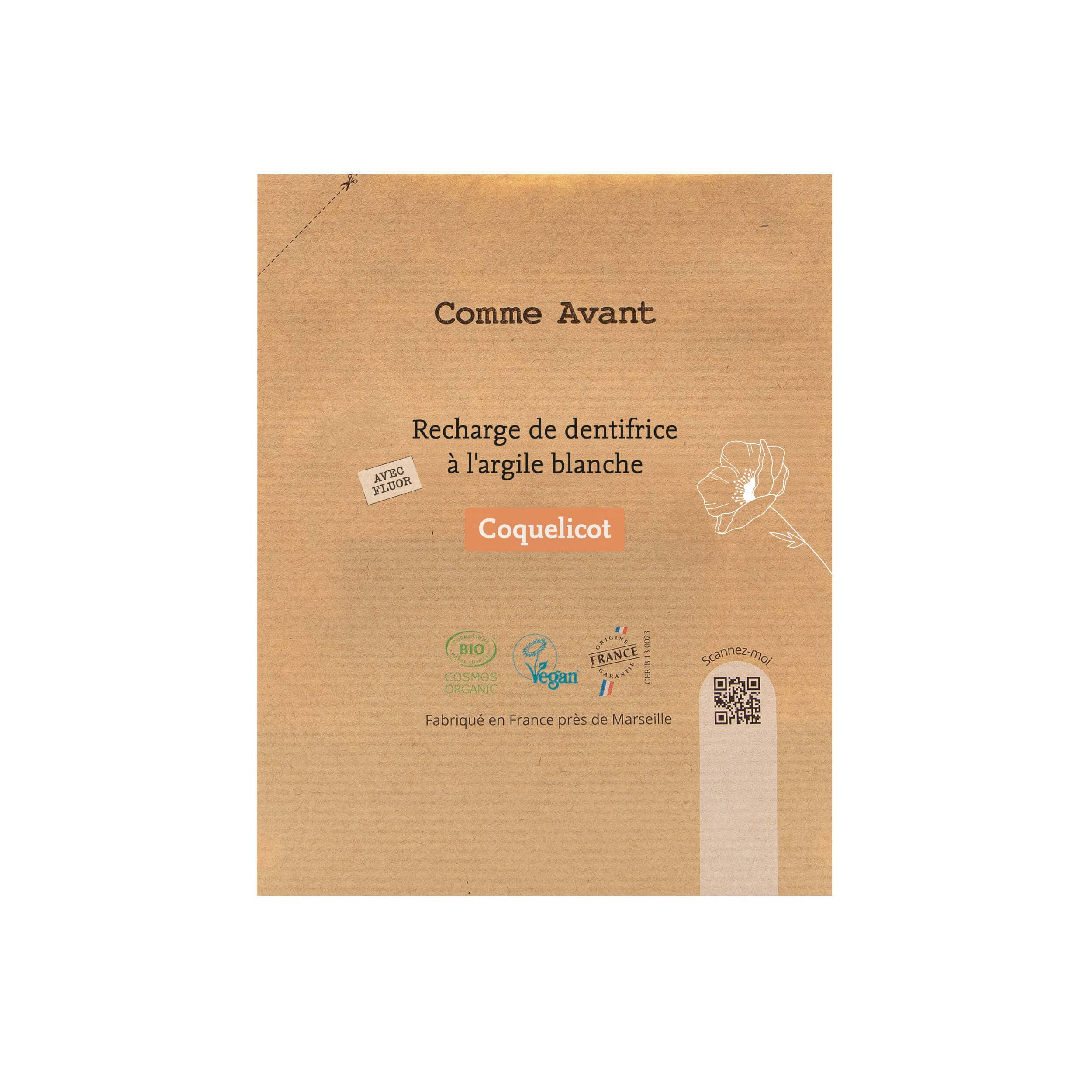 Comme Avant - Wholesale Toothpaste - Organic toothpaste paste with poppy1