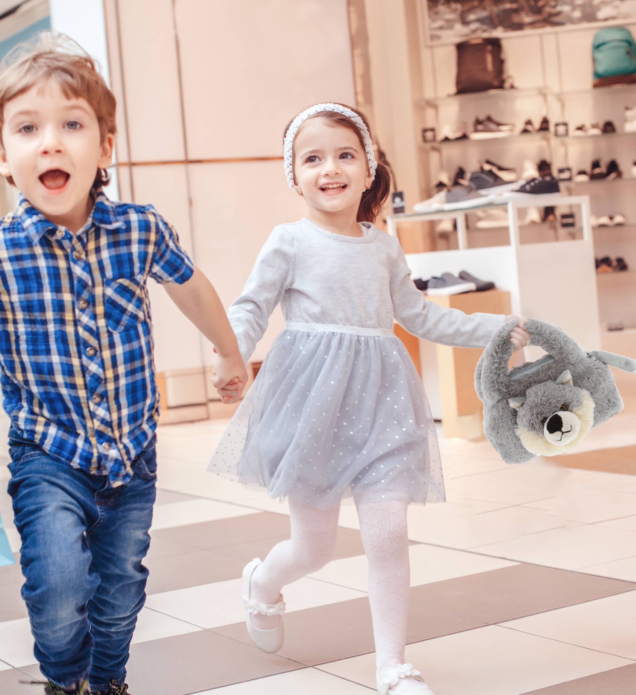 Cota Global - Wholesale Stuffed/Plush Toy - Kids & Baby - Super-Soft Plush Hand Bag - Wolf3