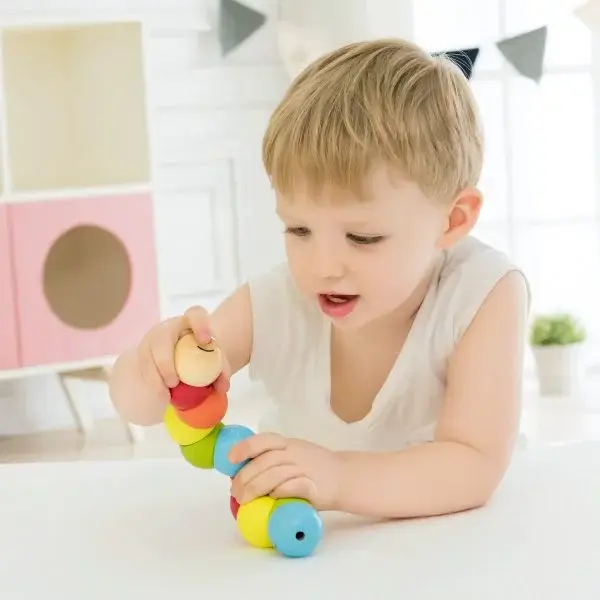 Hippychick – wholesale Figurine toy – Kids – Classic World  Wooden FSC Caterpillar Motor Skills 1 Year +3