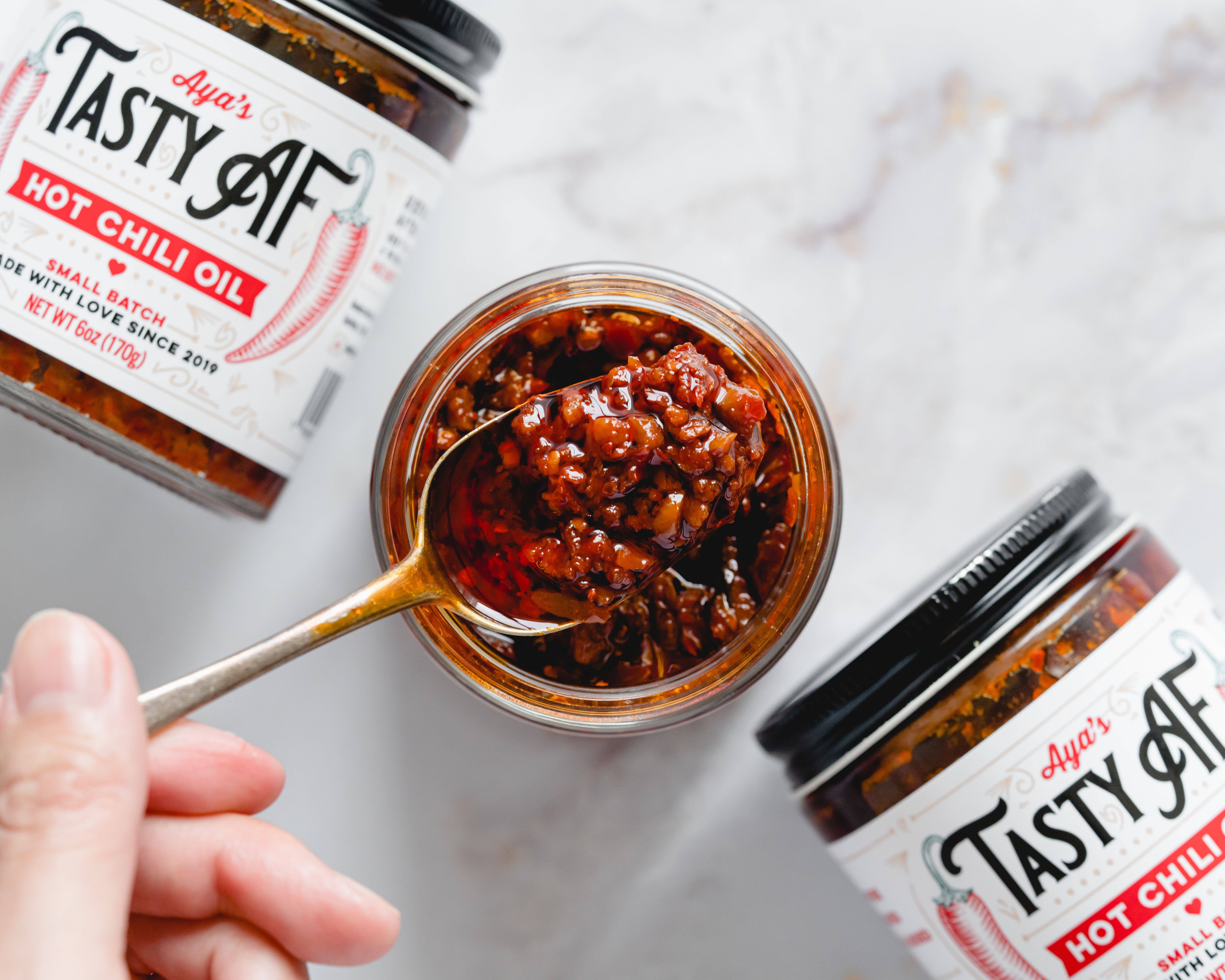 Aya's Table - Wholesale Hot Sauce - TASTY AF HOT CHILI OIL3