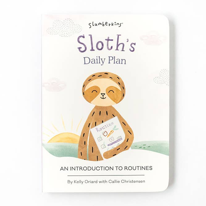 Slumberkins Inc. - Wholesale Stuffed/Plush Toy - Kids & Baby - Sloth's Routines Plush Set - with 2 books!5