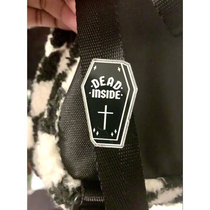 Christina iDesigns - Wholesale Lapel Pin/Button - Dead inside acrylic pin / dead pin / halloween / snarky2