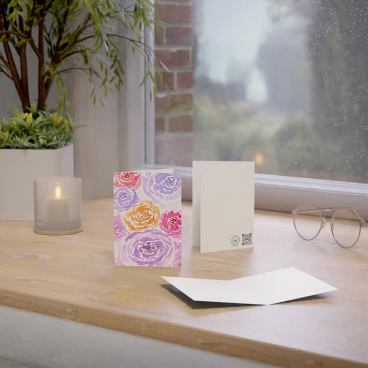 Cartões de Felicitações com Estampa de Rosas por atacado de Oceane's Echo