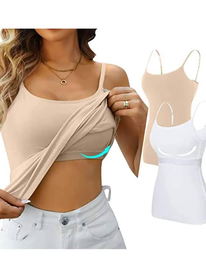 camisa básica acolchada con cuello en U para venta al por mayor de Queen Fashion