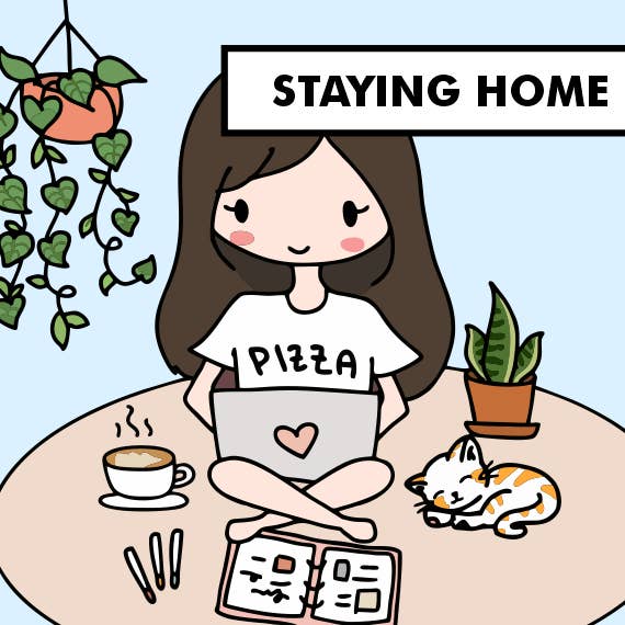 Stanna hemma Sarah klistermärken för wholesale av Stickies by C&S