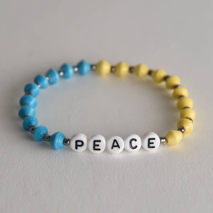 Ukraine PEACE Bracelet for wholesale by Project Have Hope