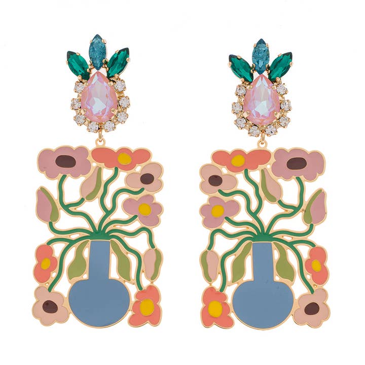 Modern Art Monet Earrings for wholesale by Principessa Glam