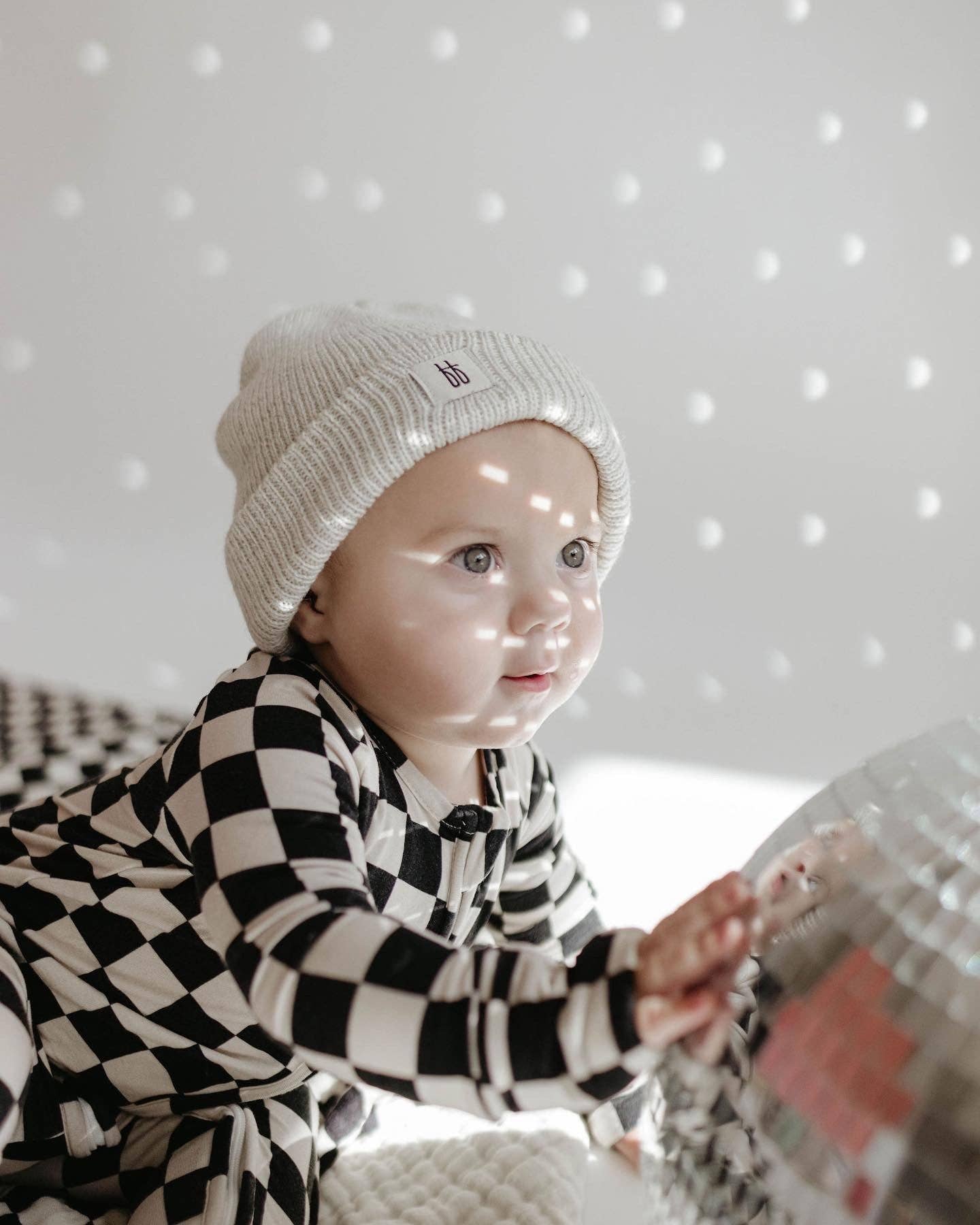 Forever French Baby - Wholesale Sleepsuit - Baby - Bamboo Zip Pajamas | Black Checkerboard8