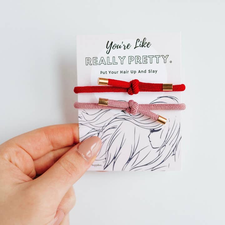 Tiny Gift Society - Wholesale Hair Tie - Really Pretty Double Elastic Hair Tie - Hair Accessory Card