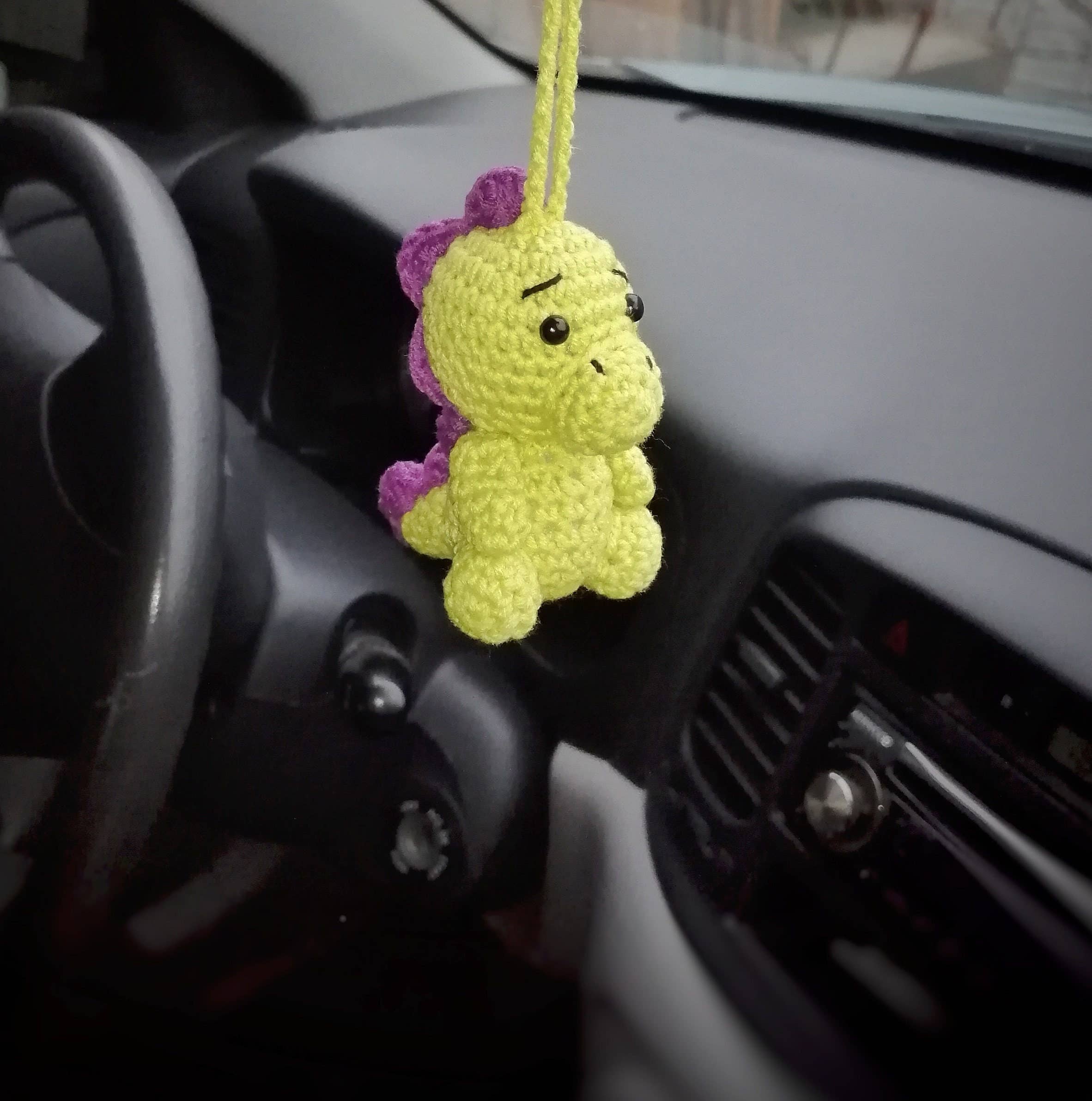 TOMOPOD LLC - Wholesale Car Decorative Charm - Unisex - Crochet Dinosaur Car Hanging, Kawaii Dino Car Accessory6