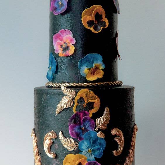 Crystal Candy decorazioni commestibili in ostia: kit fiori e foglie pansé assortiti per la vendita all'ingrosso da parte di Crystal Candy Unique Cake Decorations