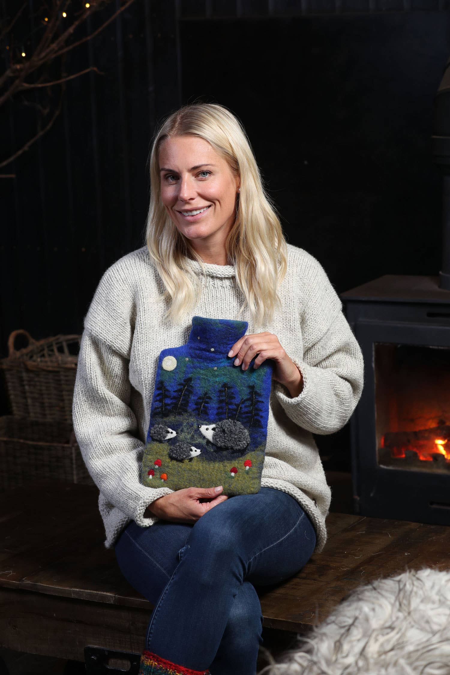 Black Yak Ltd - Wholesale Hot/Cold Compress - Hedgehogs Felt Hot Water Bottles - Fair Trade4