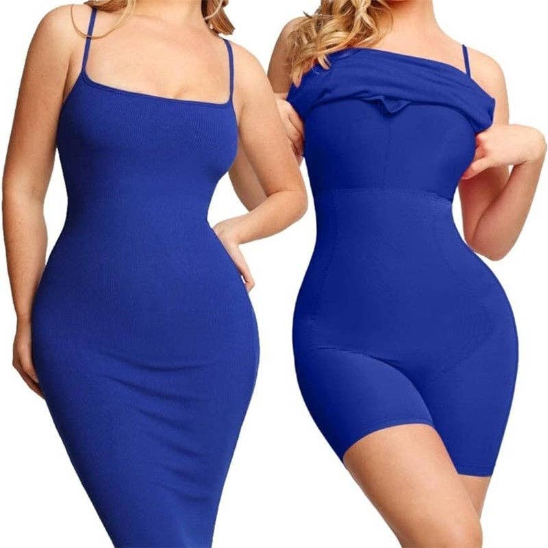 Sheer Trend - Vente Robe – femme - Robe gainante deux-en-un avec bretelles de contrôle du ventre1