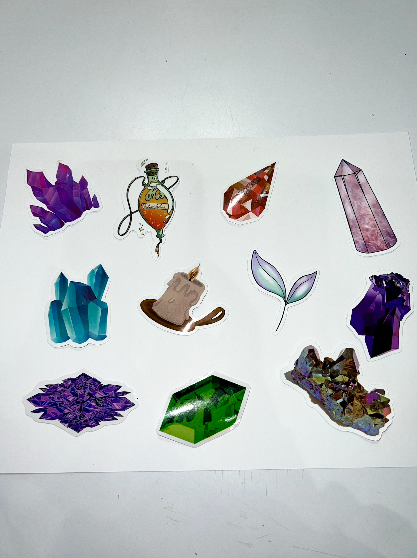 Oils and Auras - Wholesale Sticker - Crystal-Witchy Sticker Pack2