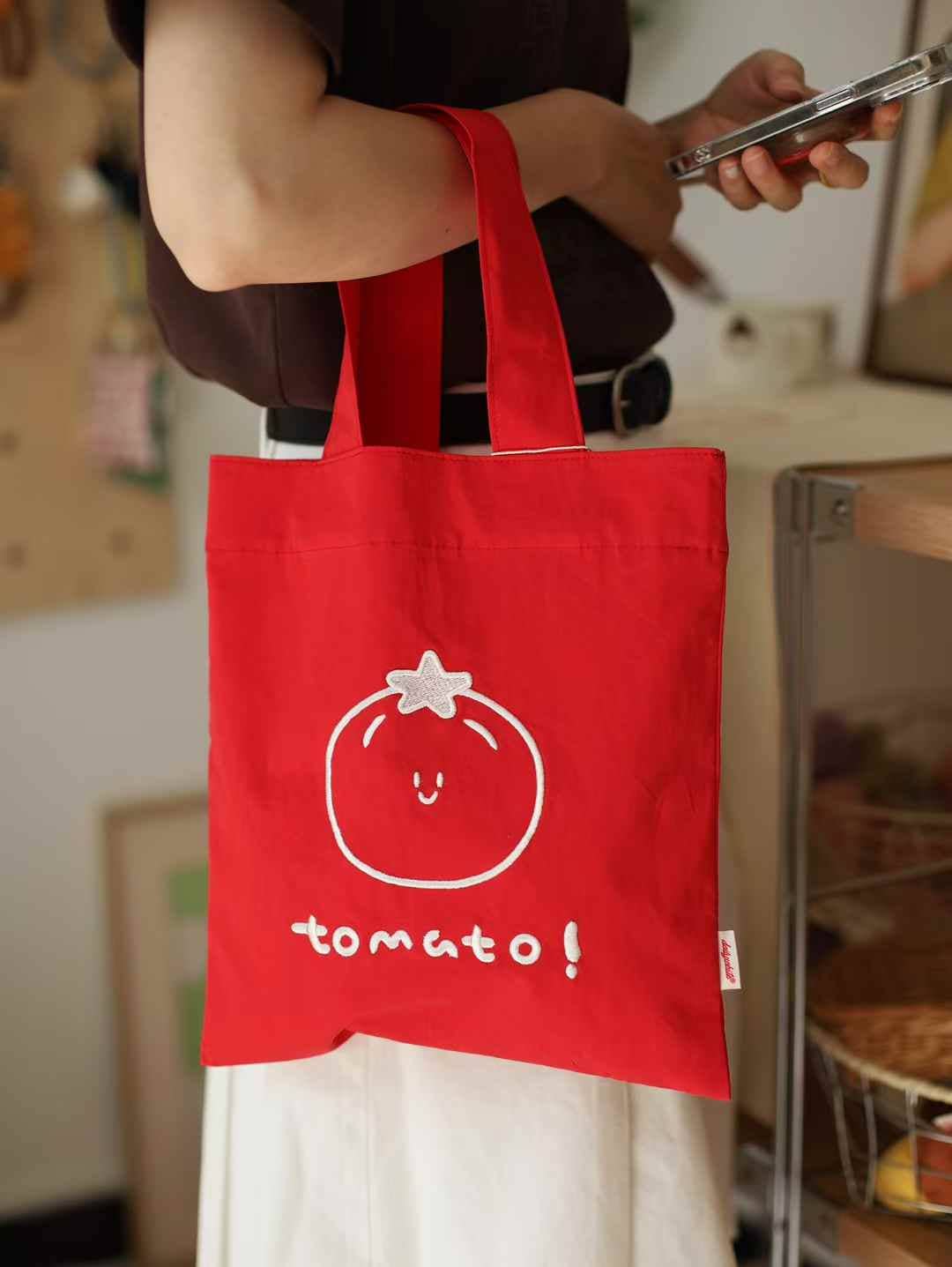 Hello Claws Limited – wholesale Tote bag – Women's – Daily White | Tomato Canvas Bag0