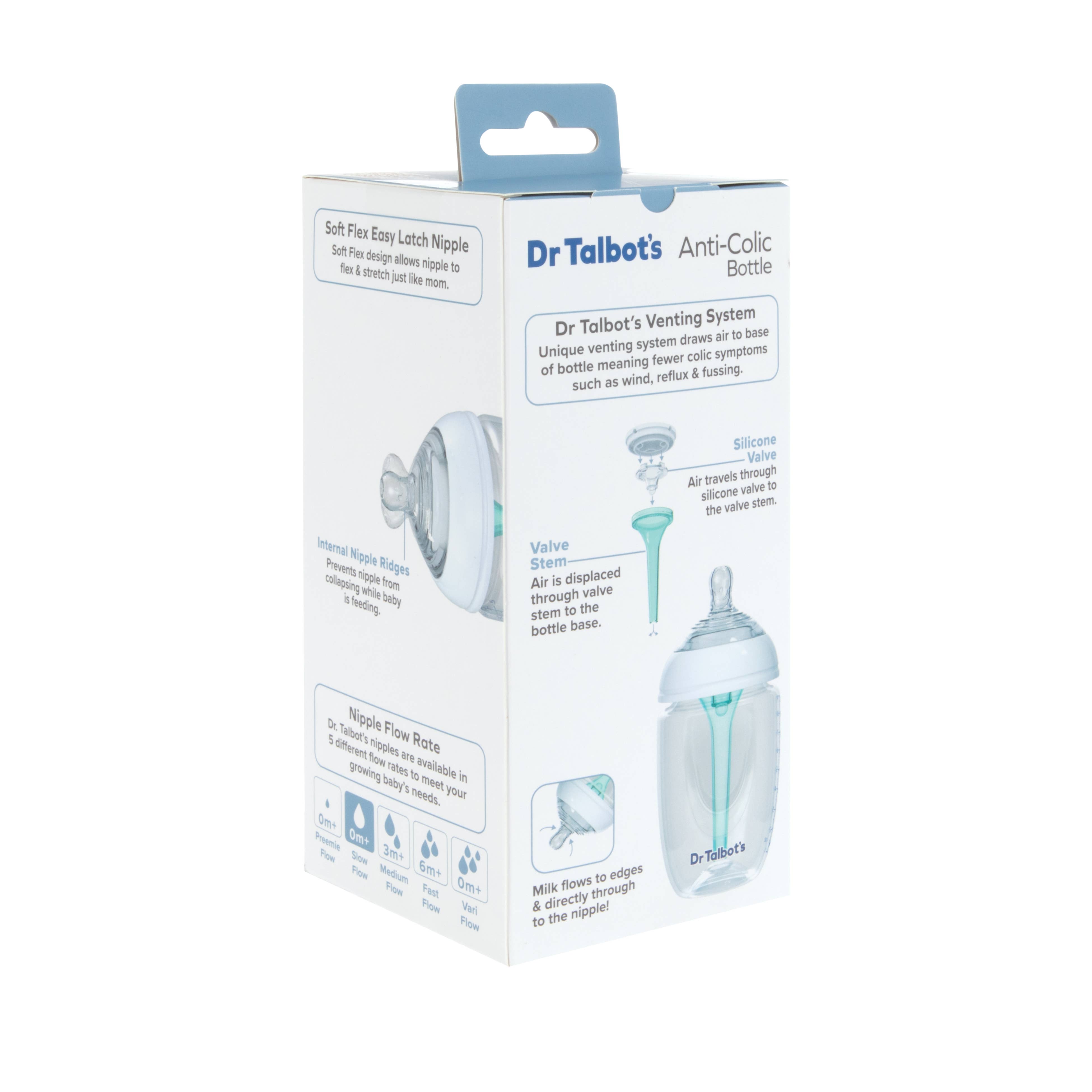 Dr. Talbot's - Wholesale Baby Bottle - Dr. Talbot's Anti-Colic Bottle 6 oz or 9 oz with White Screw8