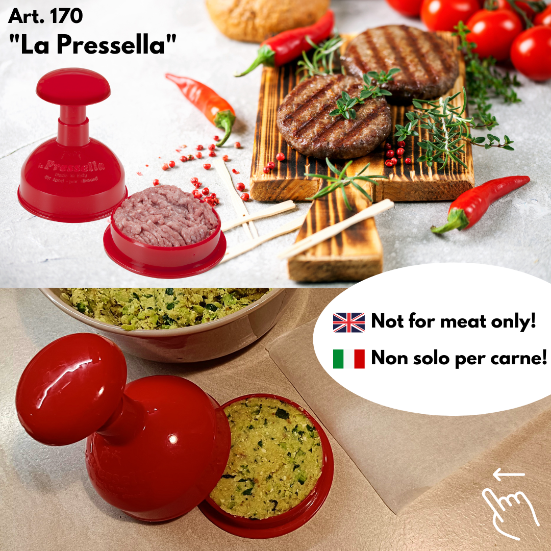 Rigamonti Pietro & Figli srl – Großhandel Küchengerät – Art. 170 LA PRESSELLA Hamburgerpresse - ROT10