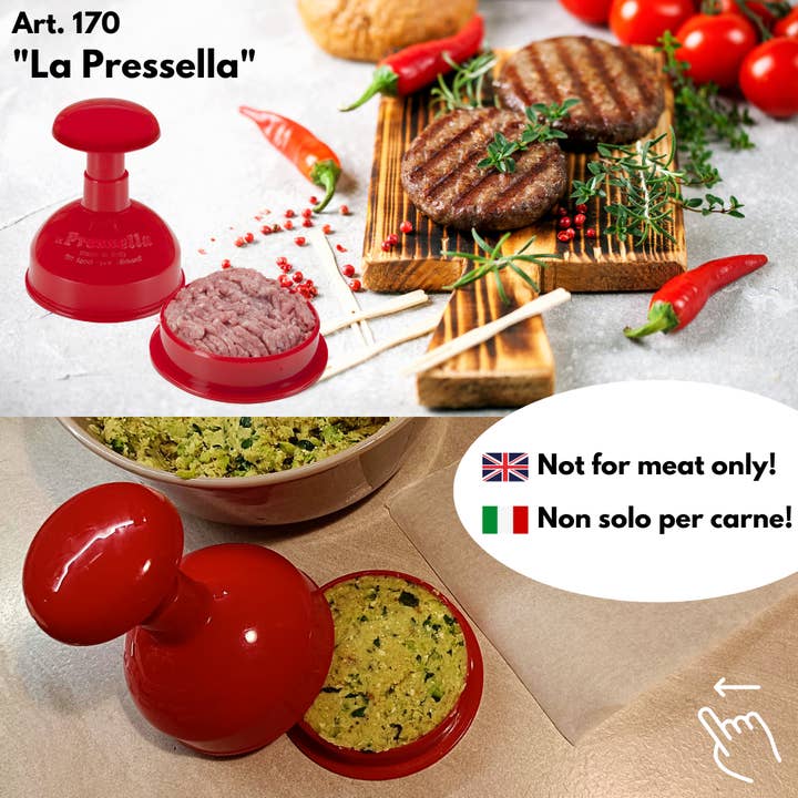 Rigamonti Pietro & Figli srl – Großhandel Küchengerät – Art. 170 LA PRESSELLA Hamburgerpresse - ROT10