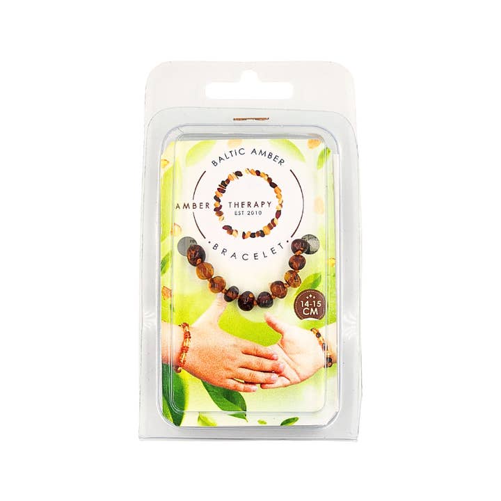 14-15cm Toffee Amber Bracelet/Anklet (Packaged with an Informational Care Card) for wholesale by Amber Therapy