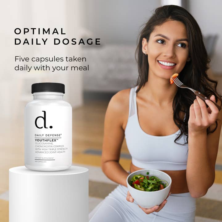 DAILY DEFENSE - Wholesale Oral Supplement/Vitamin - YOUTHFLEX Glucosamine, Chondroitin Complex With MSM, Joints8