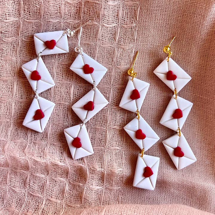 SeizeTheClayJewelry – wholesale Dangle earrings – Love Letter Clay Earrings0