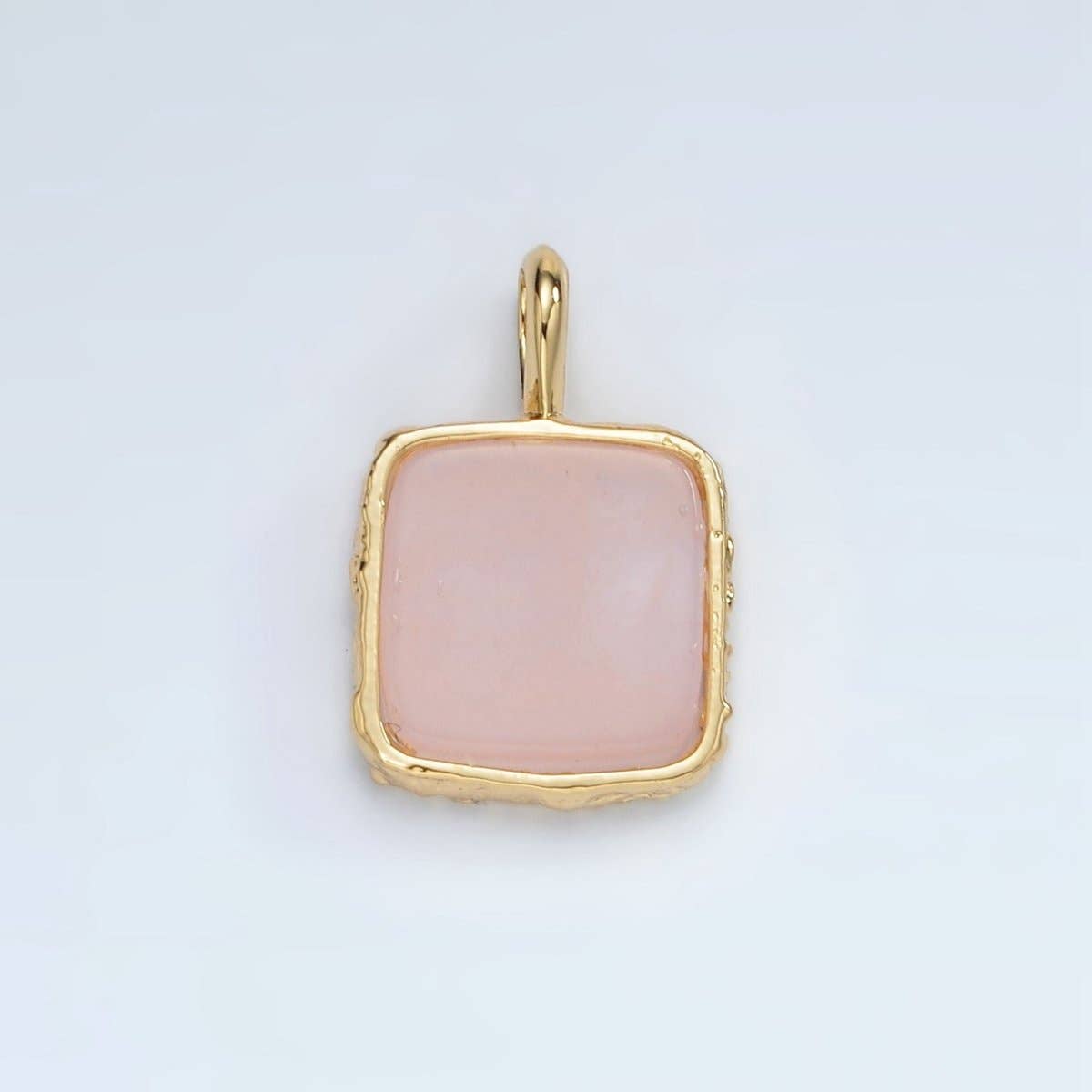 Aim Eternal – wholesale Individuell berlock/hänge – 24K Guld Fylld 18mm Fyrkantig Naturlig Ädelsten Folie Hänge | AA1358-AA13643