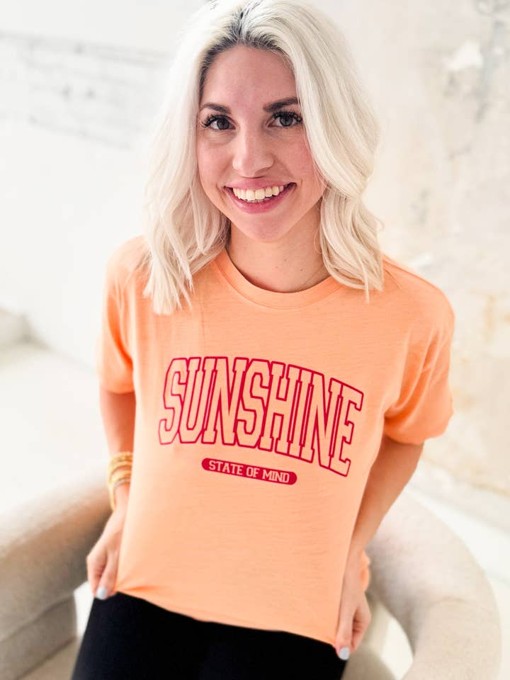 Apricot Sunshine State Of Mind Graphic Tee for wholesale on Faire0